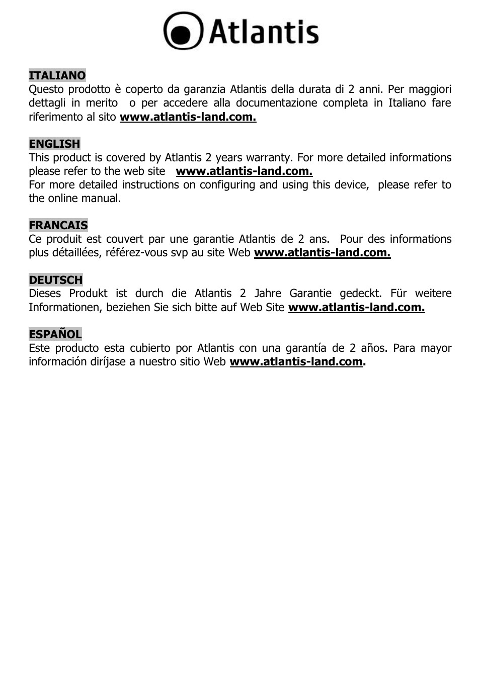 Atlantis A02-PL303-WN User Manual | Page 2 / 68