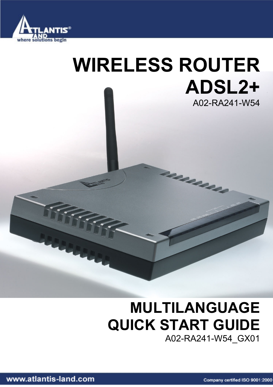 Atlantis A02-RA241-W54 User Manual | 80 pages