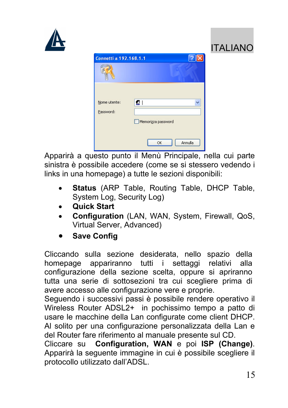 Italiano | Atlantis A02-RA241-W54 User Manual | Page 15 / 80