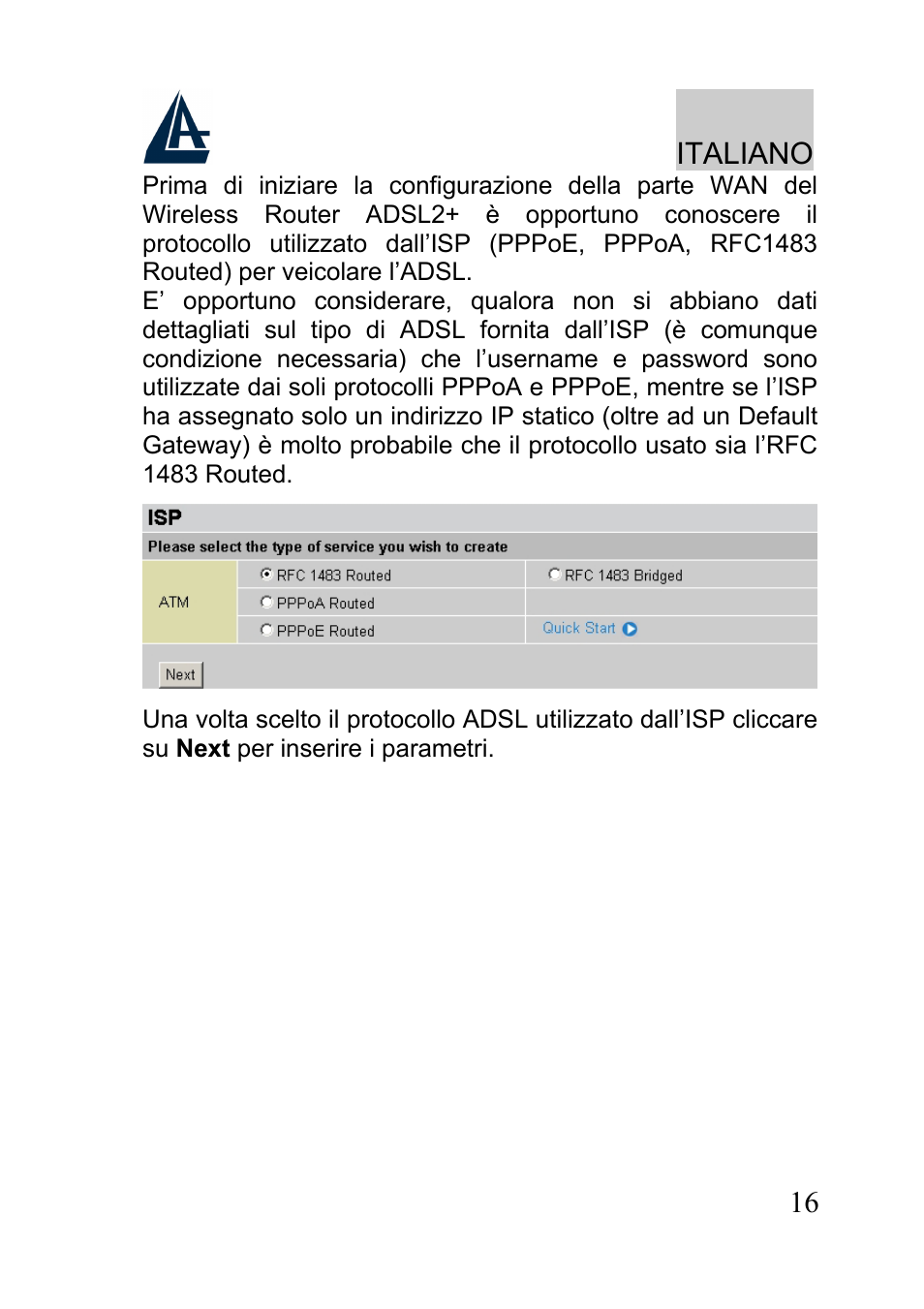 Italiano | Atlantis A02-RA241-W54 User Manual | Page 16 / 80