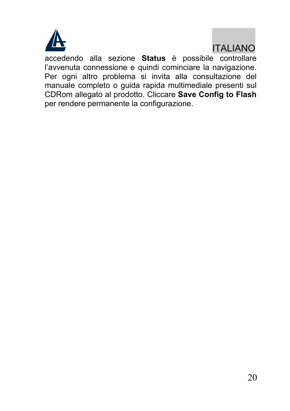 Italiano | Atlantis A02-RA241-W54 User Manual | Page 20 / 80