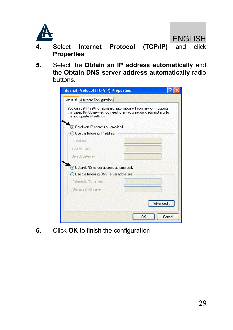 English | Atlantis A02-RA241-W54 User Manual | Page 29 / 80