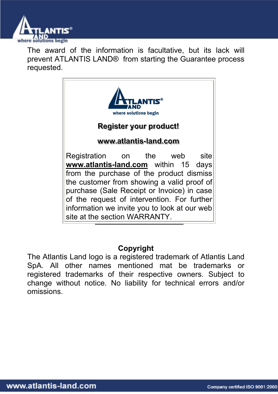 Italiano | Atlantis A02-RA241-W54 User Manual | Page 3 / 80