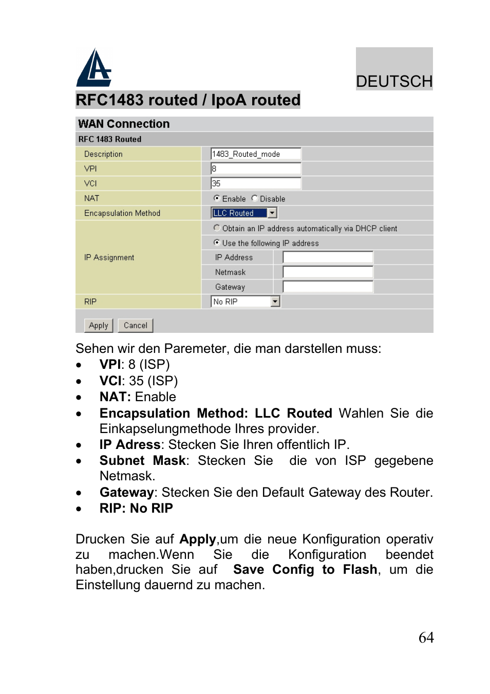 Deutsch | Atlantis A02-RA241-W54 User Manual | Page 64 / 80