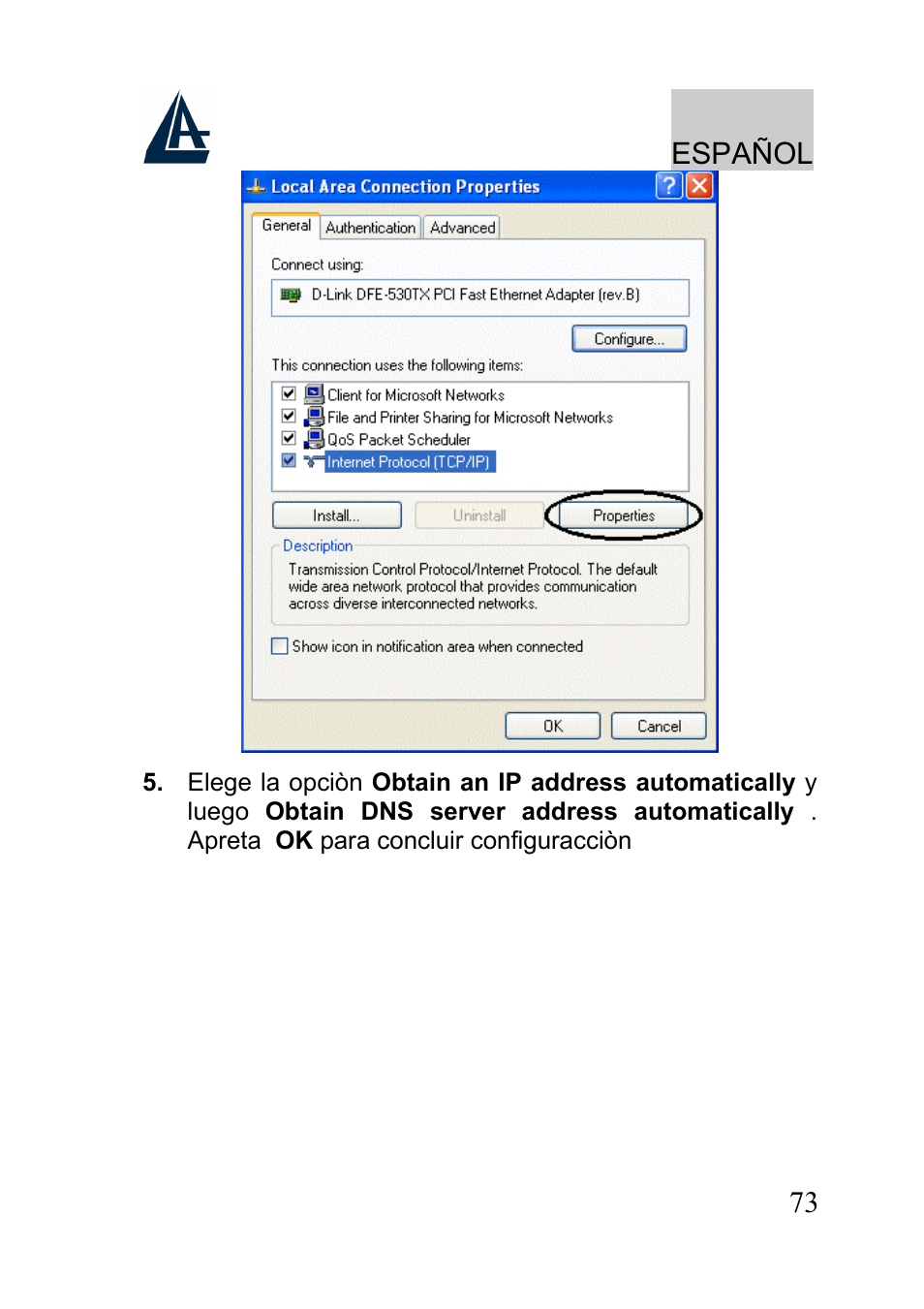 Español | Atlantis A02-RA241-W54 User Manual | Page 73 / 80