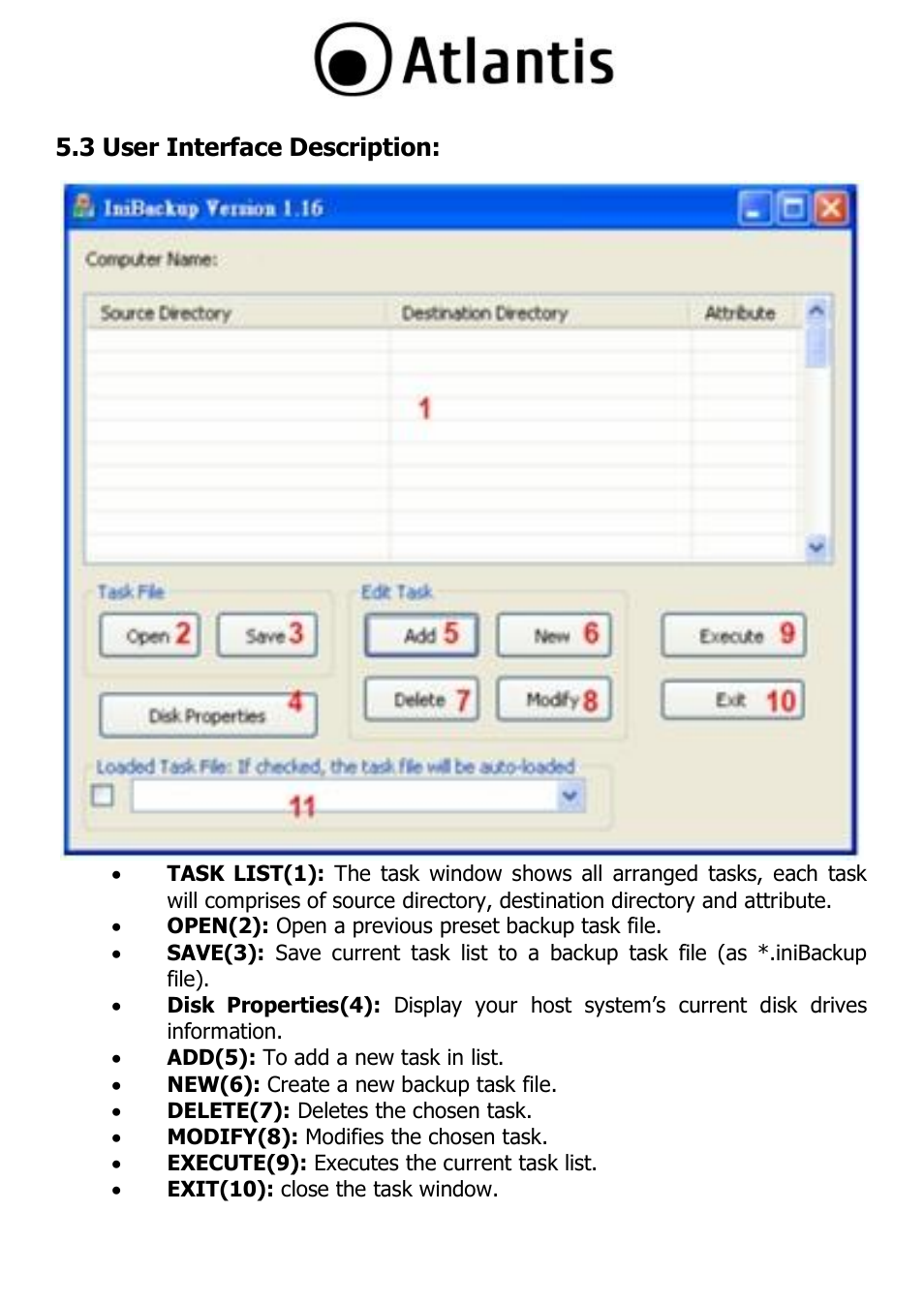 3 user interface description | Atlantis DISKMASTER HDE 103 User Manual | Page 24 / 37