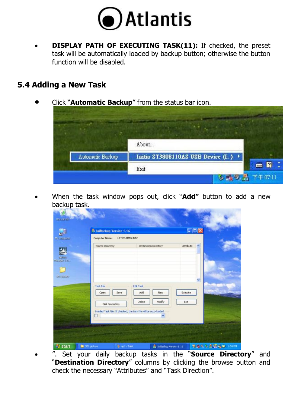 4 adding a new task | Atlantis DISKMASTER HDE 103 User Manual | Page 25 / 37