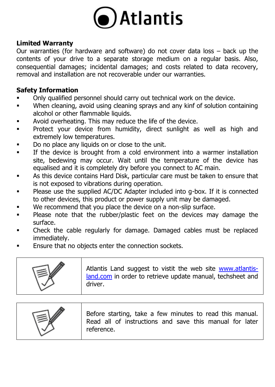 Atlantis DISKMASTER HDE 103 User Manual | Page 6 / 37