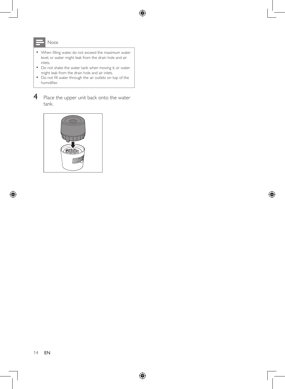 Philips Humidificateur d'air User Manual | Page 14 / 108