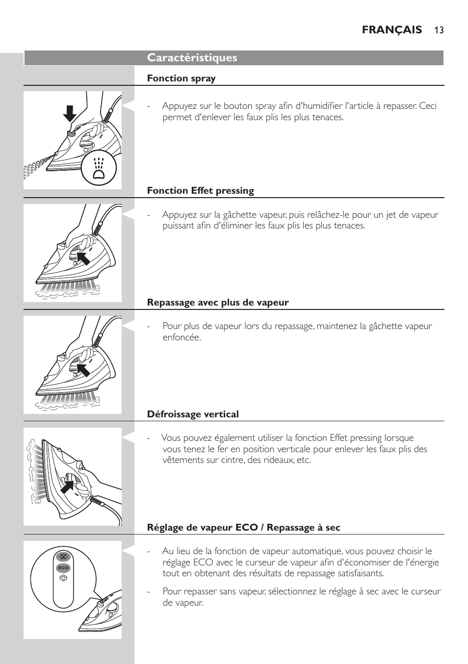 Philips Azur Performer Fer vapeur User Manual | Page 13 / 31