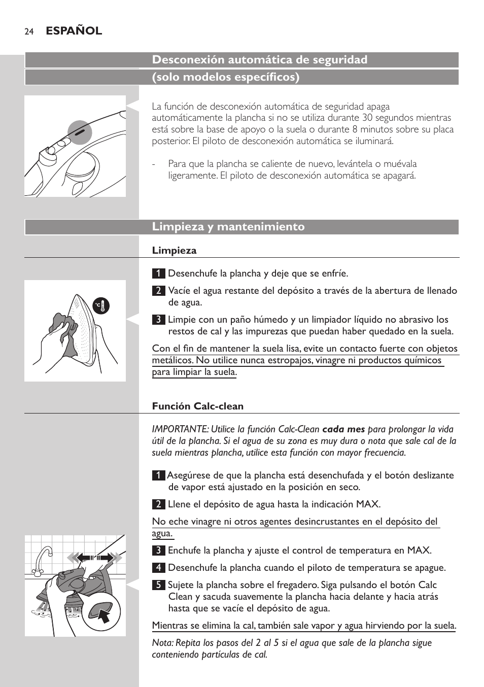 Philips Azur Performer Fer vapeur User Manual | Page 24 / 31