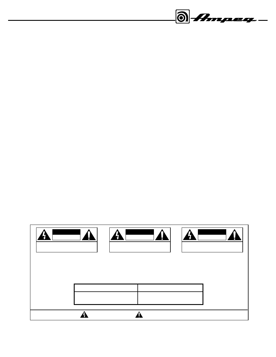 Important safeguards and precautions, B2/b2r bass amplifier, Caution | Attention, Vorsicht | Ampeg B2R User Manual | Page 3 / 8