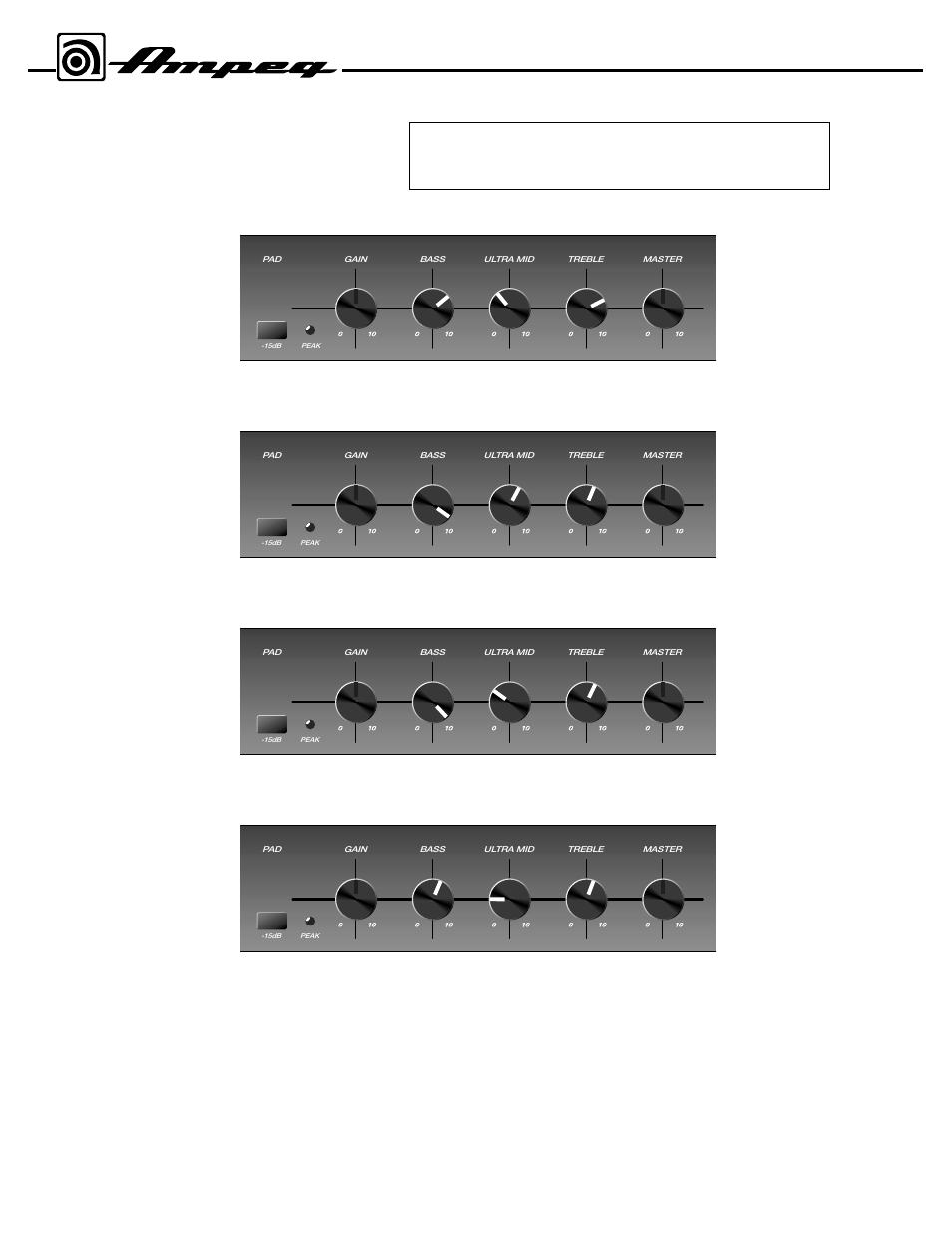 Some suggested settings rack mounting (b2r only) | Ampeg B2R User Manual | Page 6 / 8