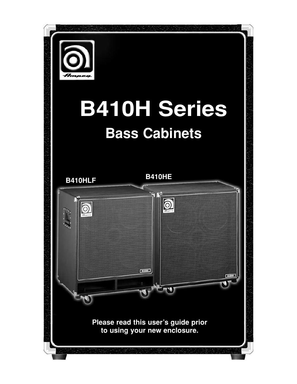 Ampeg B410HE User Manual | 4 pages