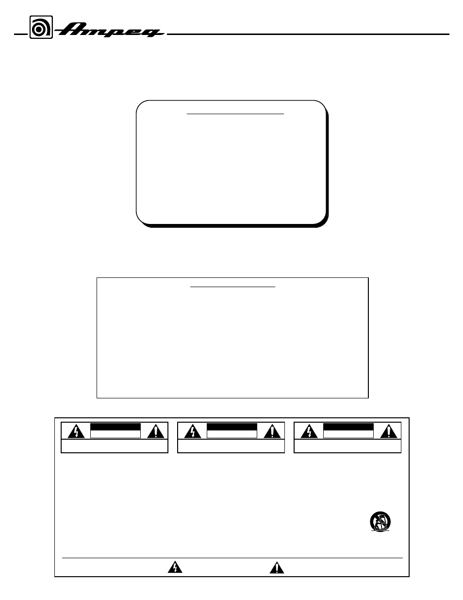 2table of contents, Ba500 bass amp combo, Declaration of conformity | Ampeg BA500 User Manual | Page 2 / 8