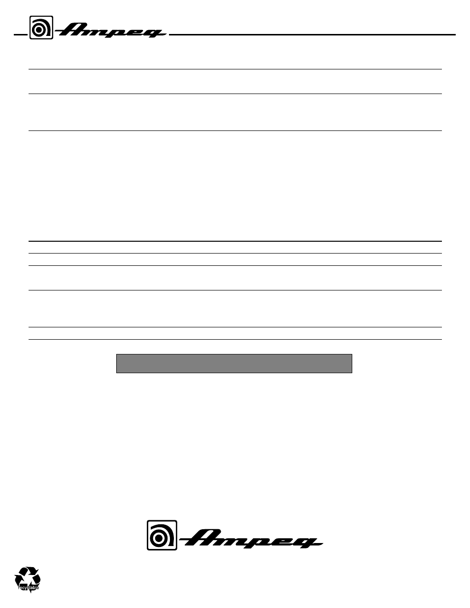 Technical specifications | Ampeg BA500 User Manual | Page 8 / 8