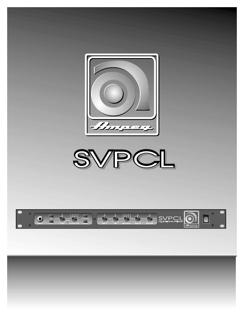 Ampeg SVPCL User Manual | 8 pages