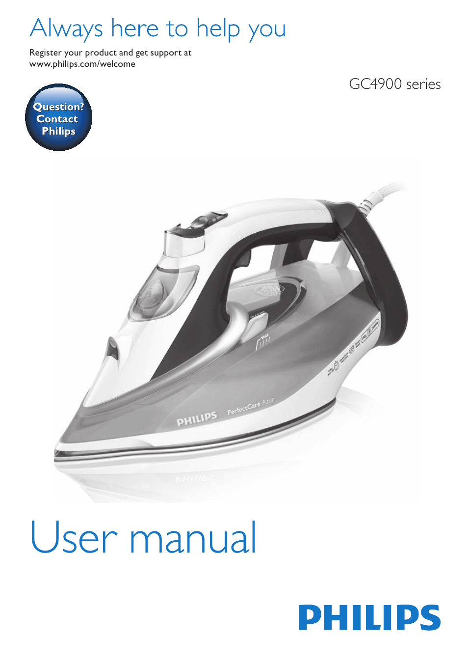 Philips PerfectCare Azur Fer vapeur User Manual | 38 pages