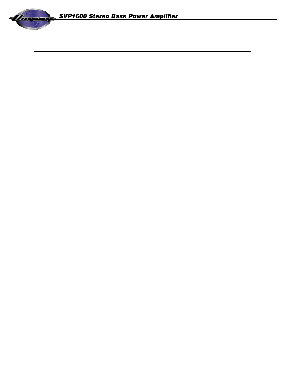 Features | Ampeg SVP1600 User Manual | Page 3 / 8