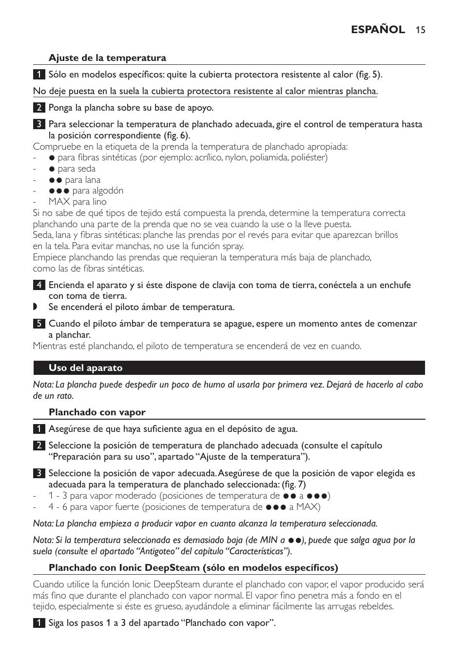 Philips Azur Fer vapeur User Manual | Page 15 / 64