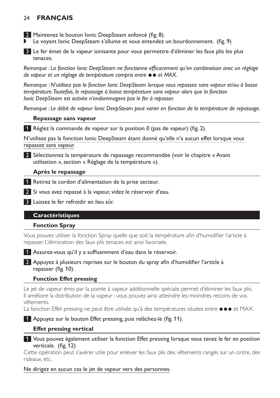 Philips Azur Fer vapeur User Manual | Page 24 / 64