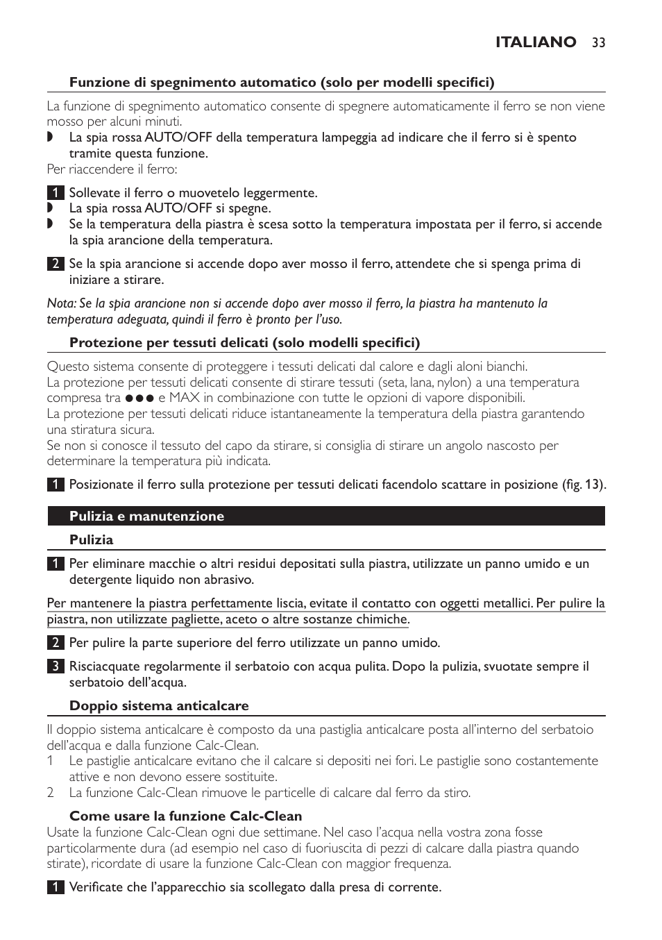 Philips Azur Fer vapeur User Manual | Page 33 / 64