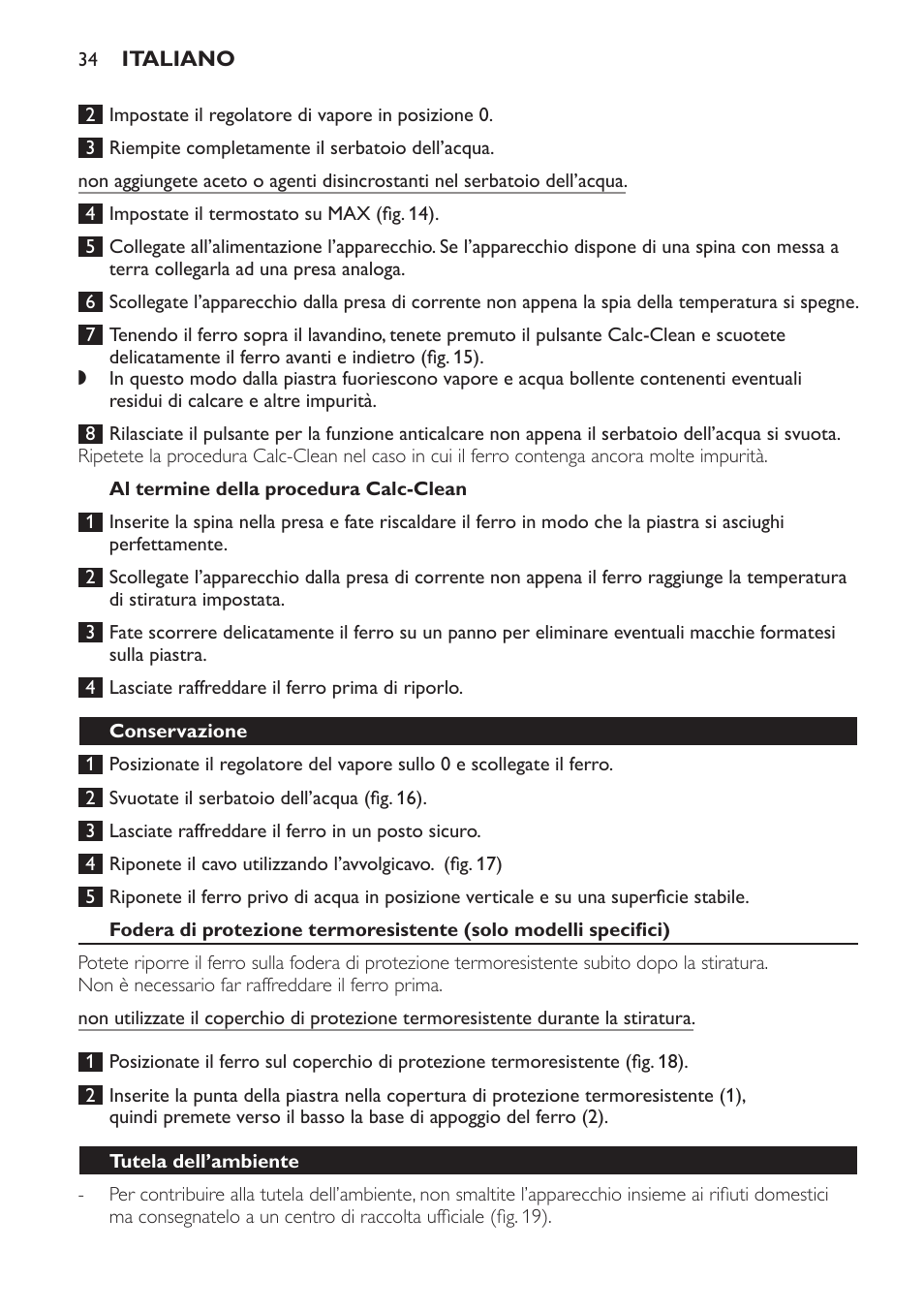 Philips Azur Fer vapeur User Manual | Page 34 / 64