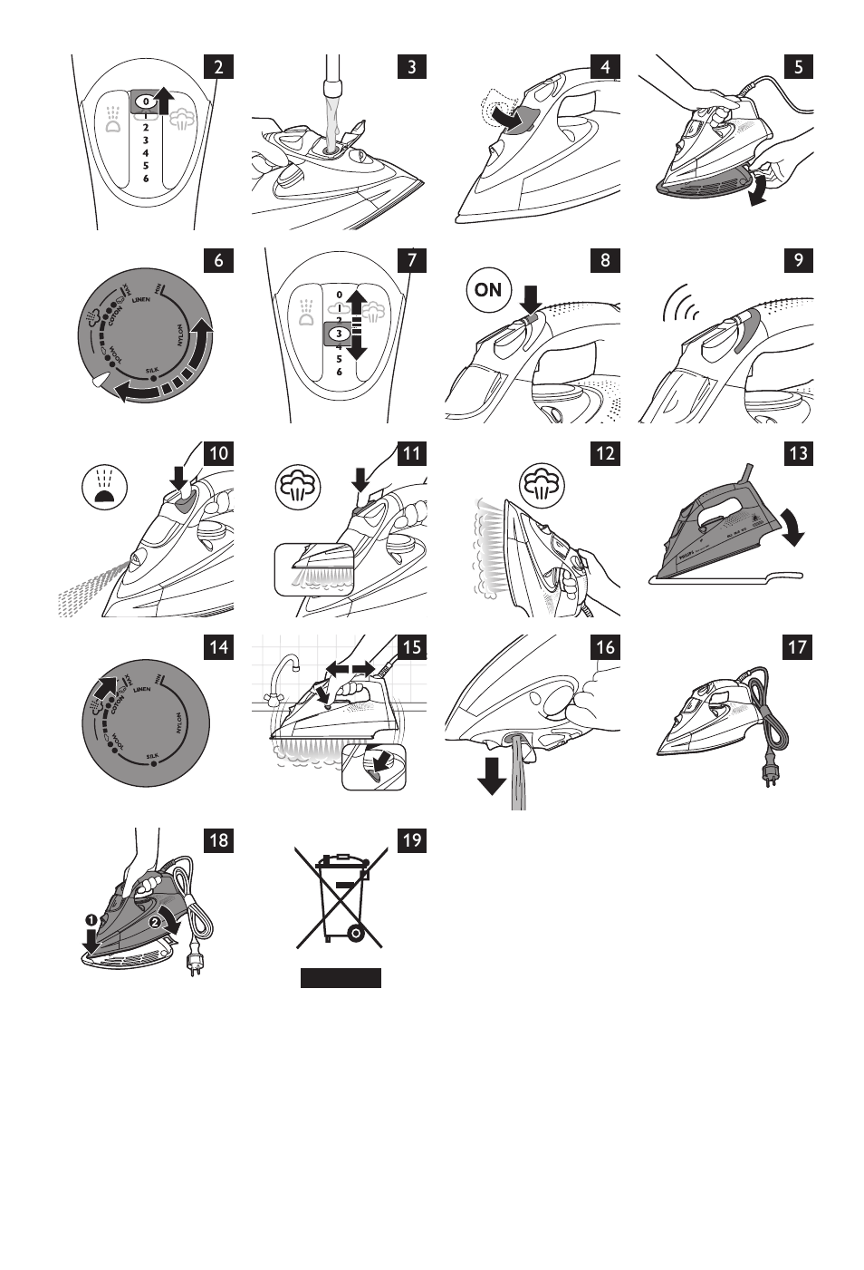 Philips Azur Fer vapeur User Manual | Page 62 / 64