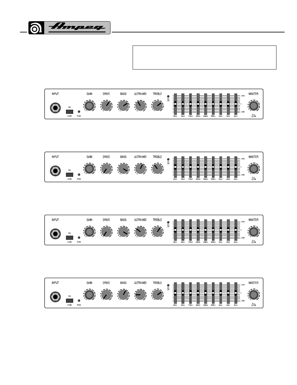Some suggested settings | Ampeg SVT-150H User Manual | Page 6 / 8