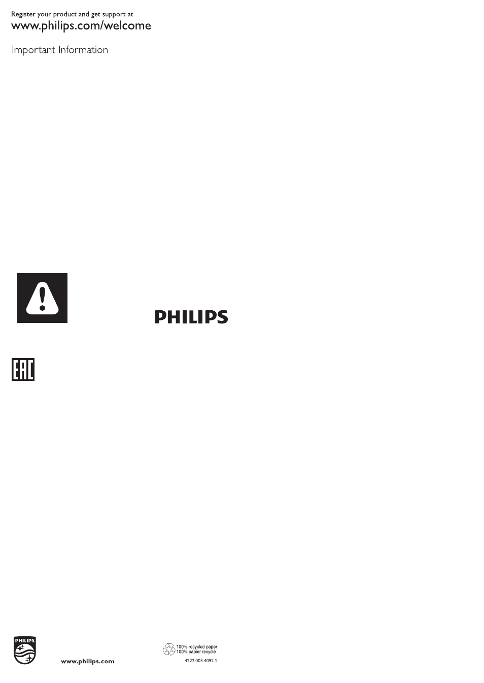 Philips PowerPro Aspirateur sans sac User Manual | 8 pages