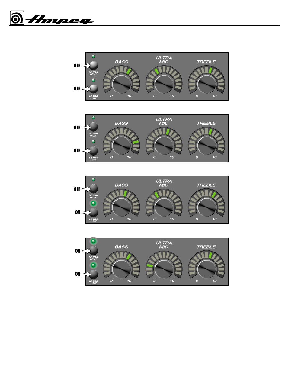 B500dr programmable bass amplifier, Some suggested settings, Rack mounting | Ampeg B500DR User Manual | Page 6 / 20