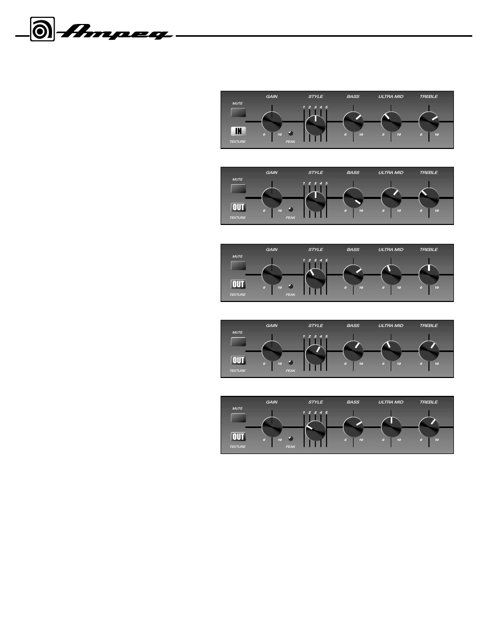 Some suggested settings, Rack mounting, Rock: jazz: country: bright: funk “popping | B4r bass amplifier, Out in in in out out out | Ampeg B4R User Manual | Page 10 / 12