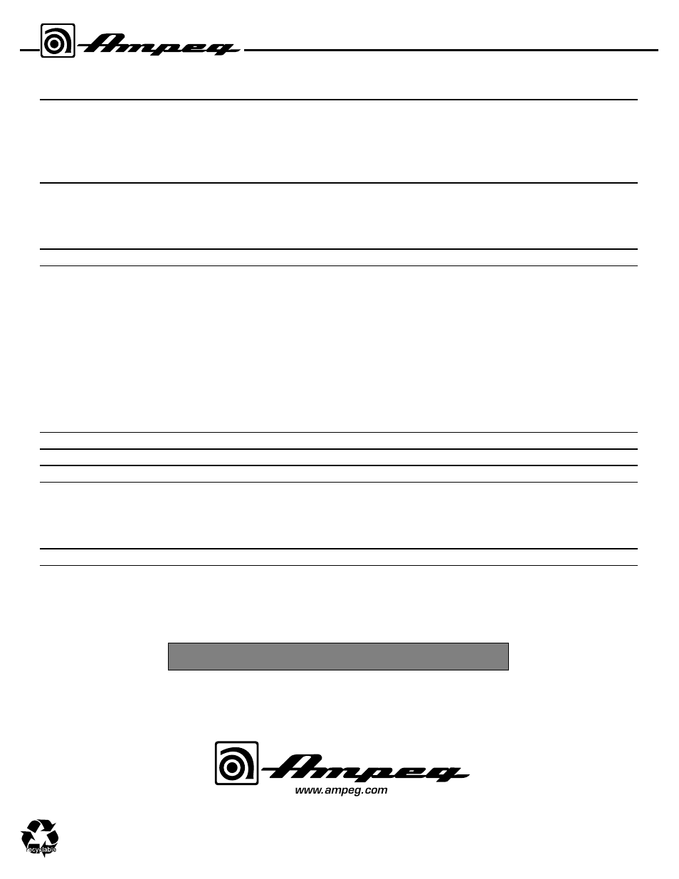 Technical specifications | Ampeg B4R User Manual | Page 12 / 12