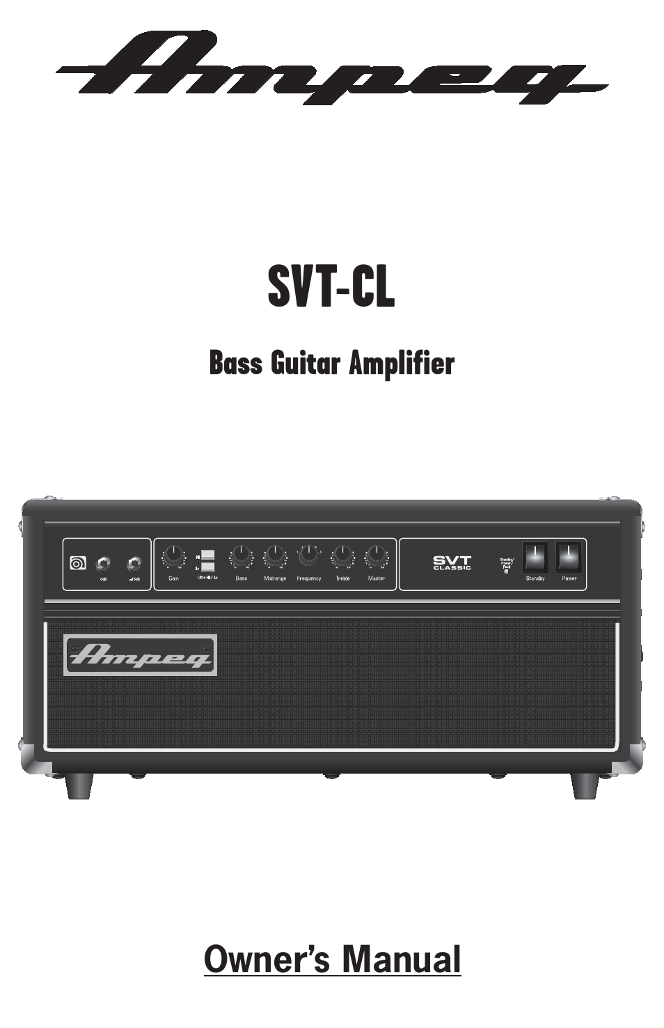 Ampeg Svt-Cl User Manual | 12 pages