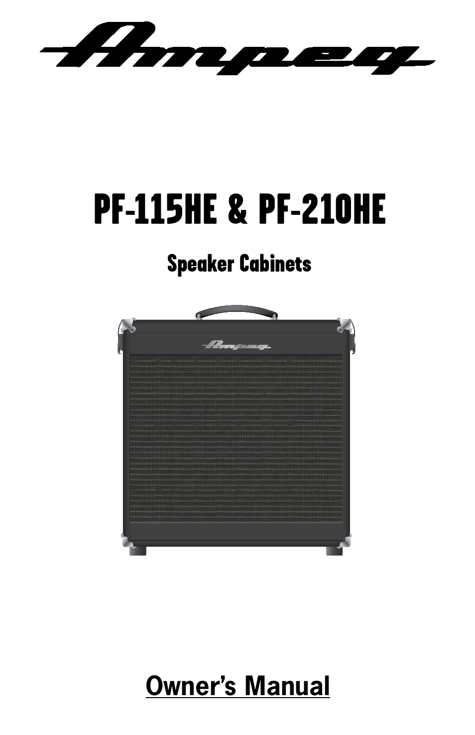 Ampeg PF-210HE User Manual | 4 pages