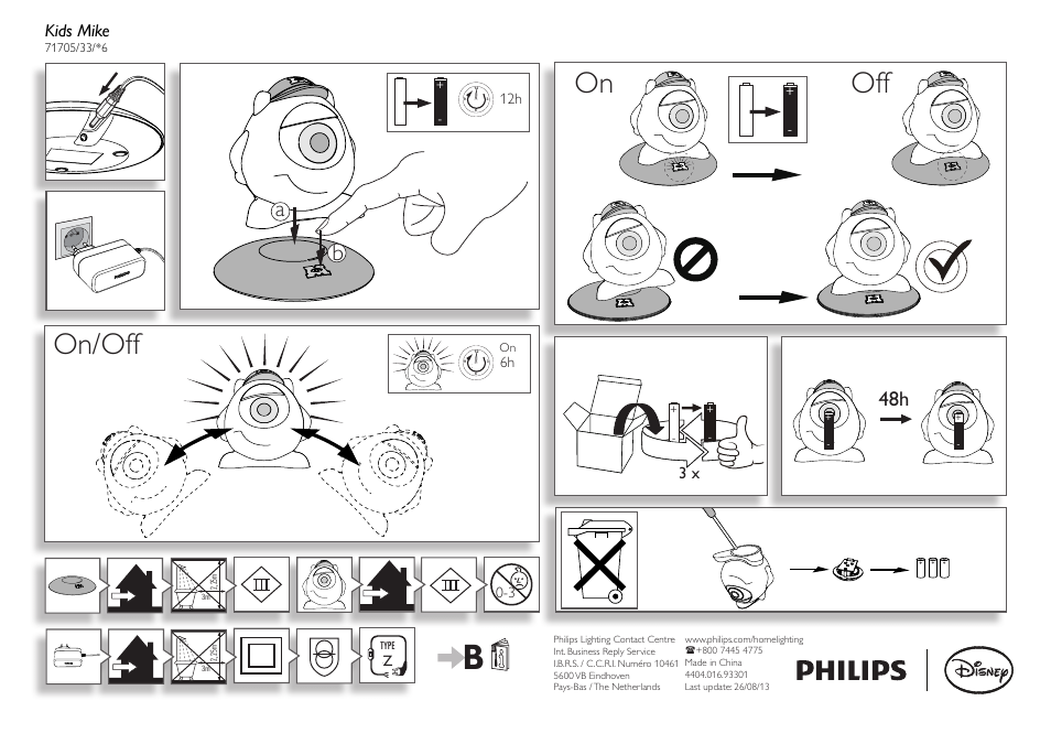 Philips Disney Lampe à poser User Manual | 1 page