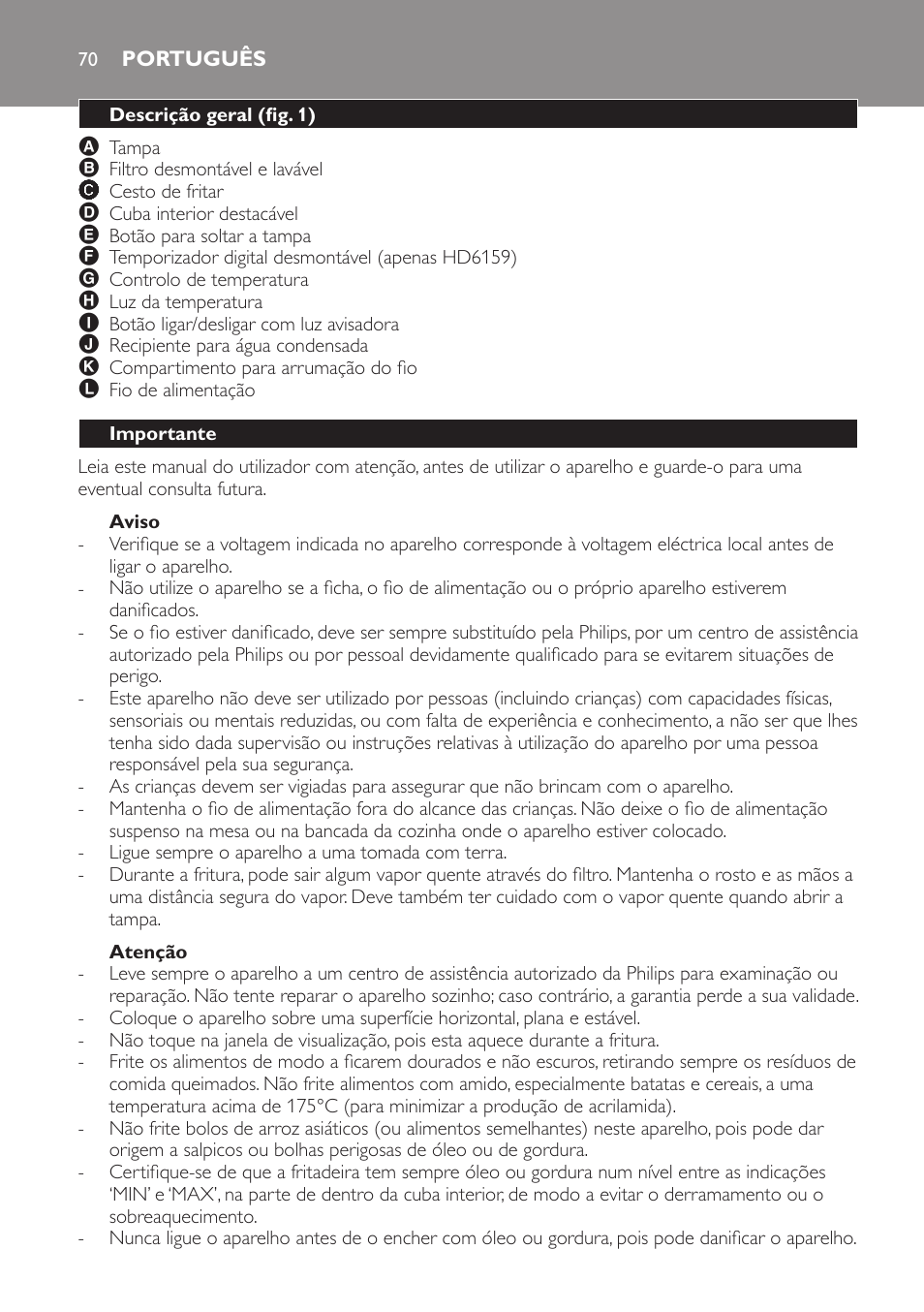 Philips Friteuse User Manual | Page 70 / 100