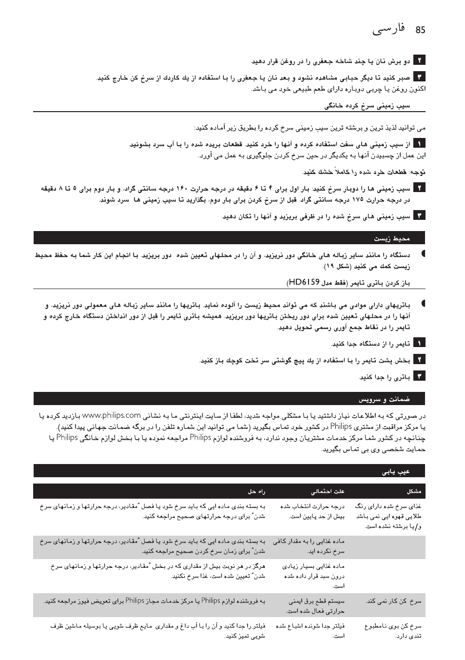 Philips Friteuse User Manual | Page 85 / 100