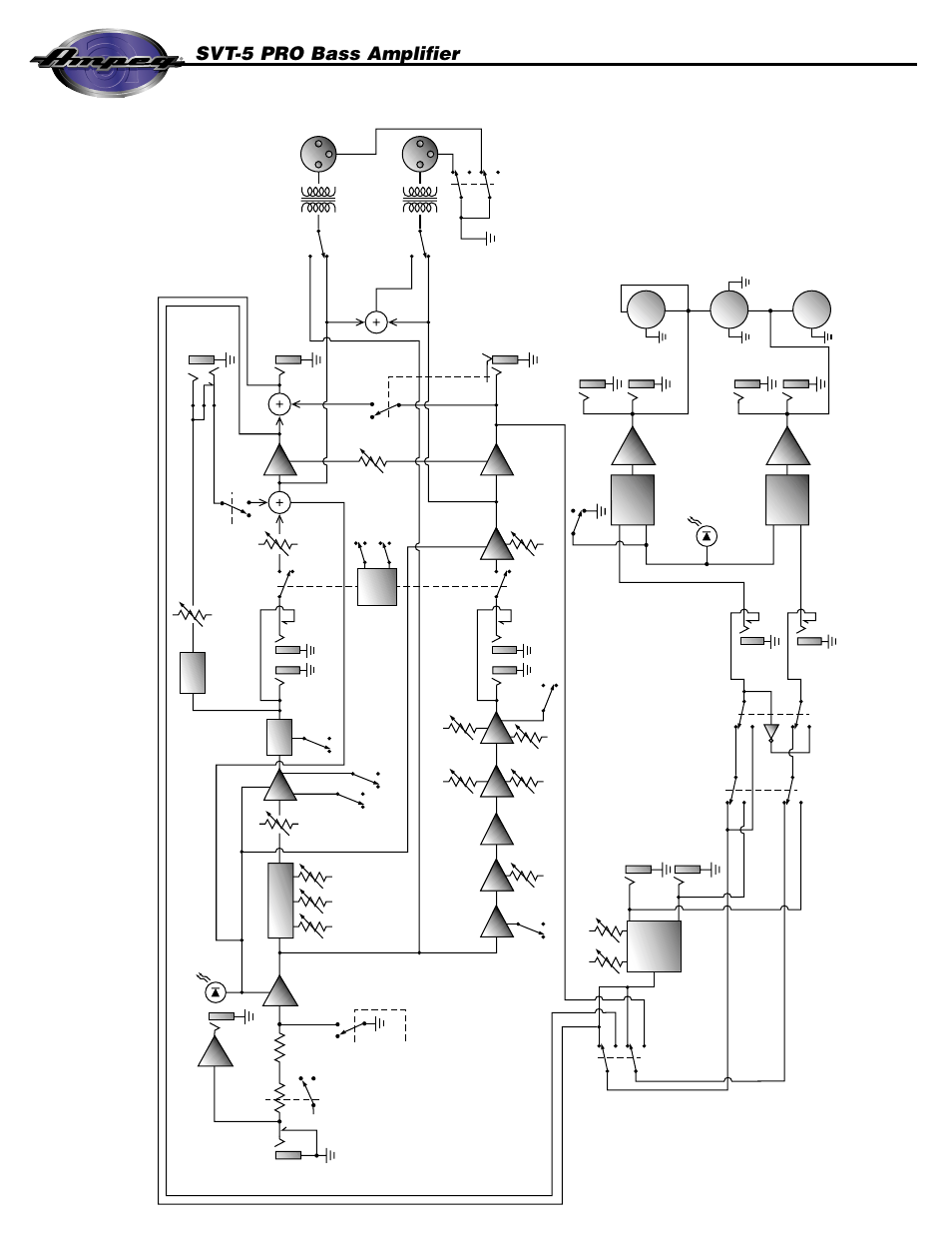 System block diagram, Svt-5 pro bass amplifier | Ampeg SVT-5 PRO User Manual | Page 10 / 12