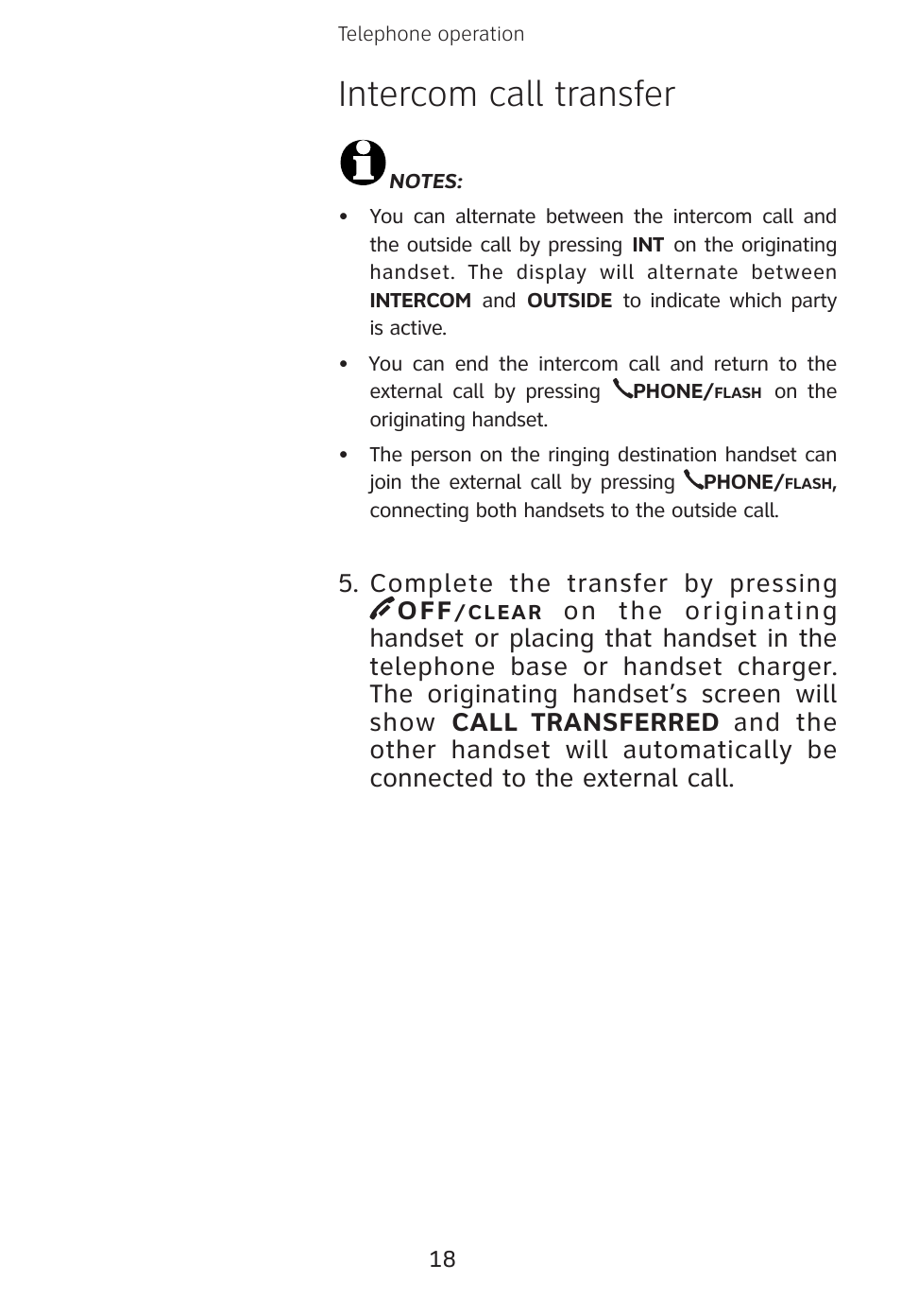 Intercom call transfer | AT&T E3813B User Manual | Page 21 / 69
