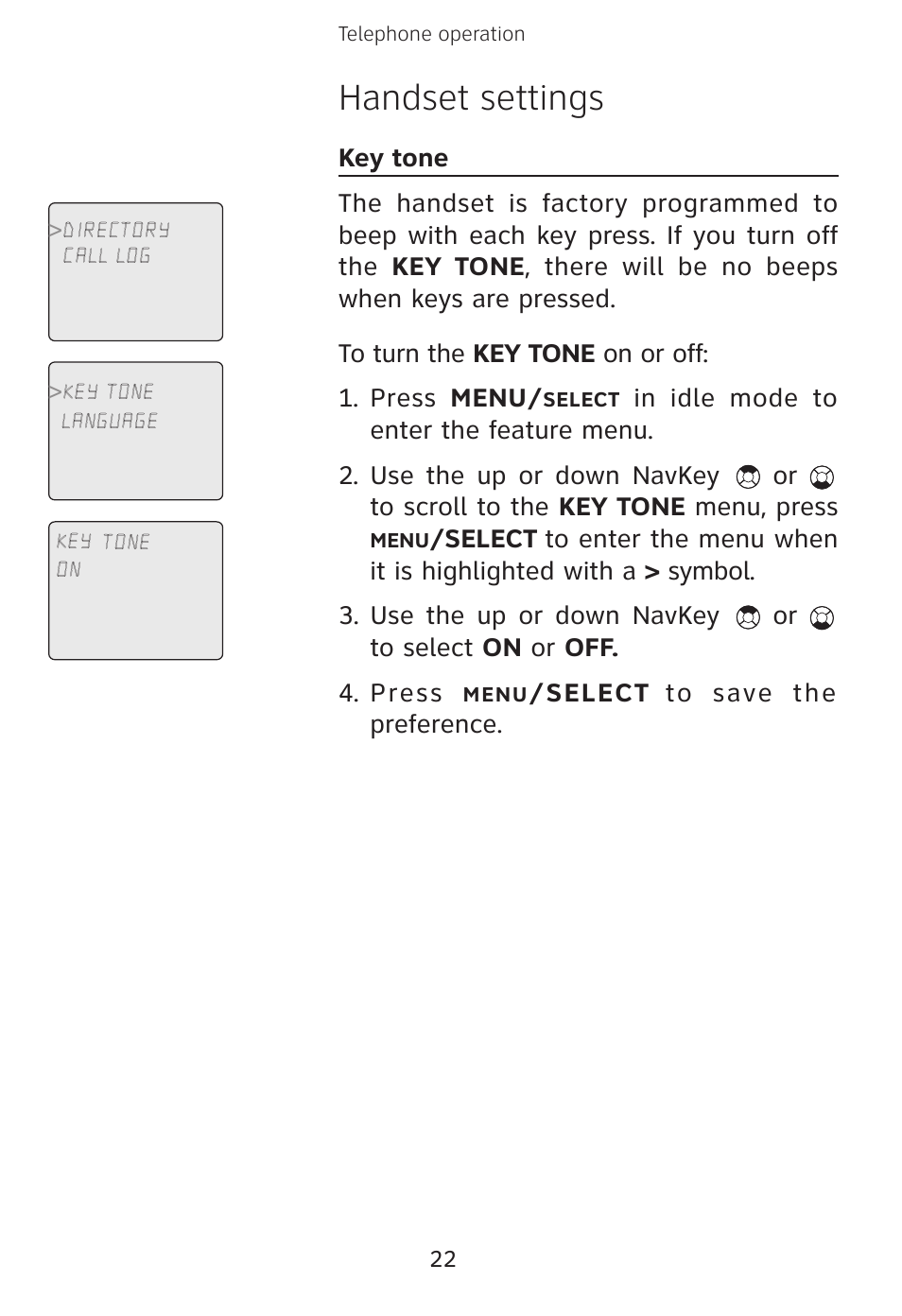Handset settings | AT&T E3813B User Manual | Page 25 / 69