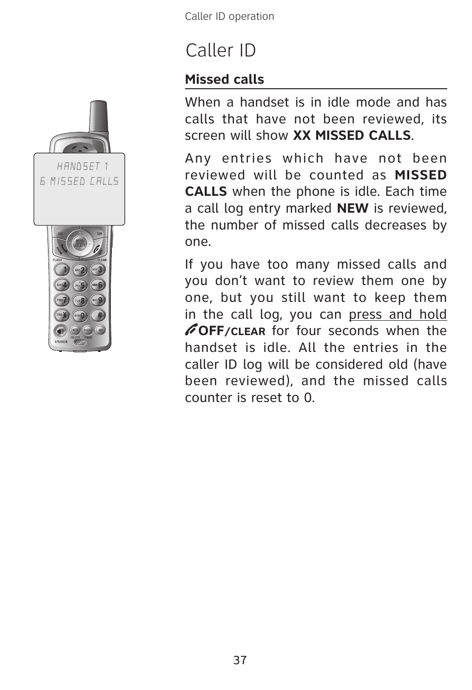 Caller id | AT&T E3813B User Manual | Page 40 / 69