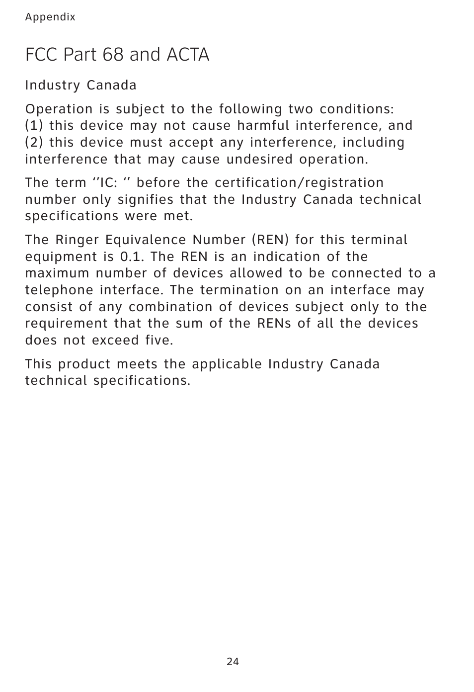 Fcc part 68 and acta | AT&T AT3101 User Manual | Page 27 / 35