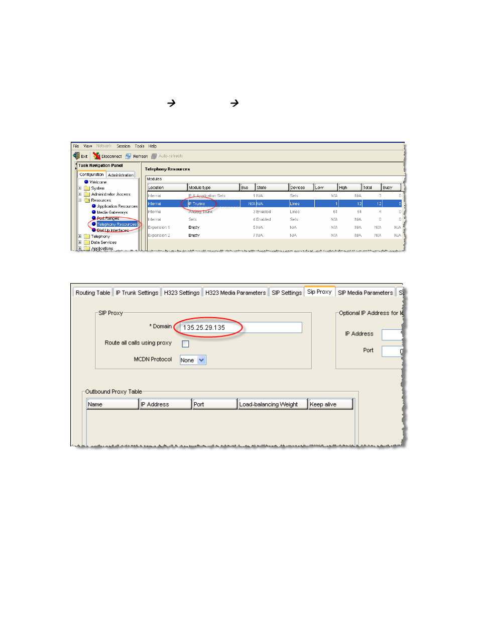 3 sip proxy parameters, Sip proxy parameters | AT&T NORTEL BCM50 User Manual | Page 21 / 37