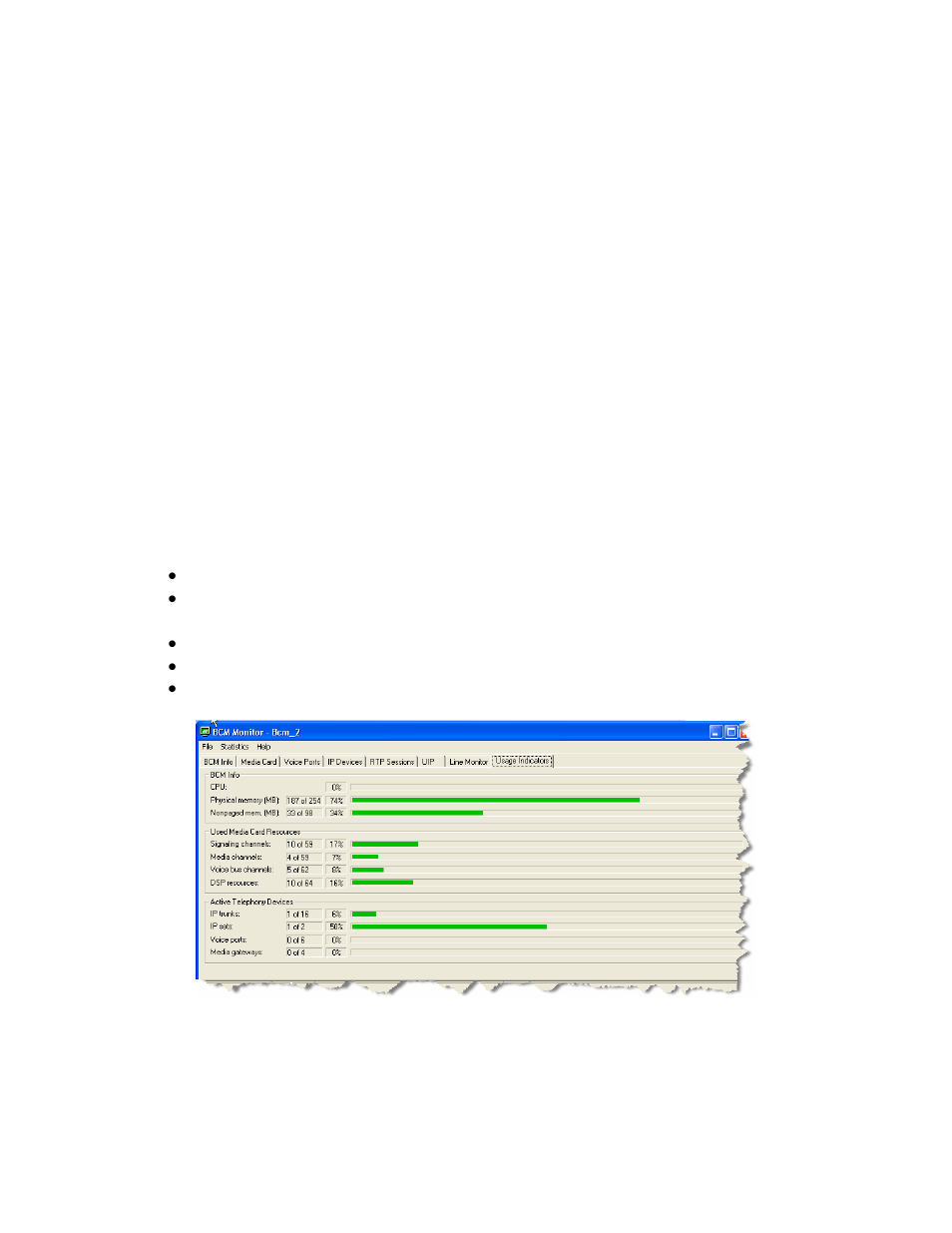 5 troubleshooting, 1 system monitoring with bcm monitor, Troubleshooting | System monitoring with bcm monitor, Figure 23: system monitoring example | AT&T NORTEL BCM50 User Manual | Page 30 / 37
