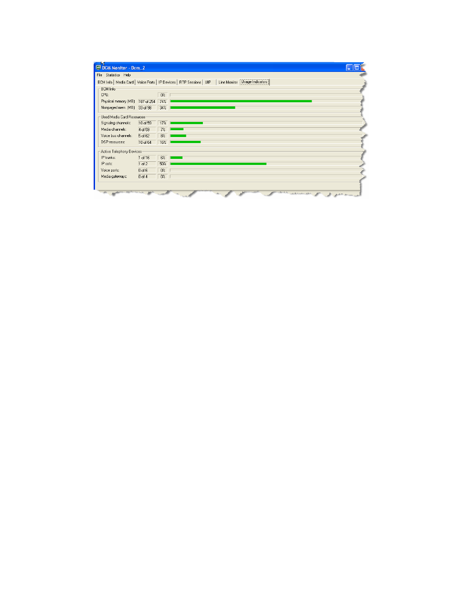 Figure 27: system resources | AT&T NORTEL BCM50 User Manual | Page 33 / 37