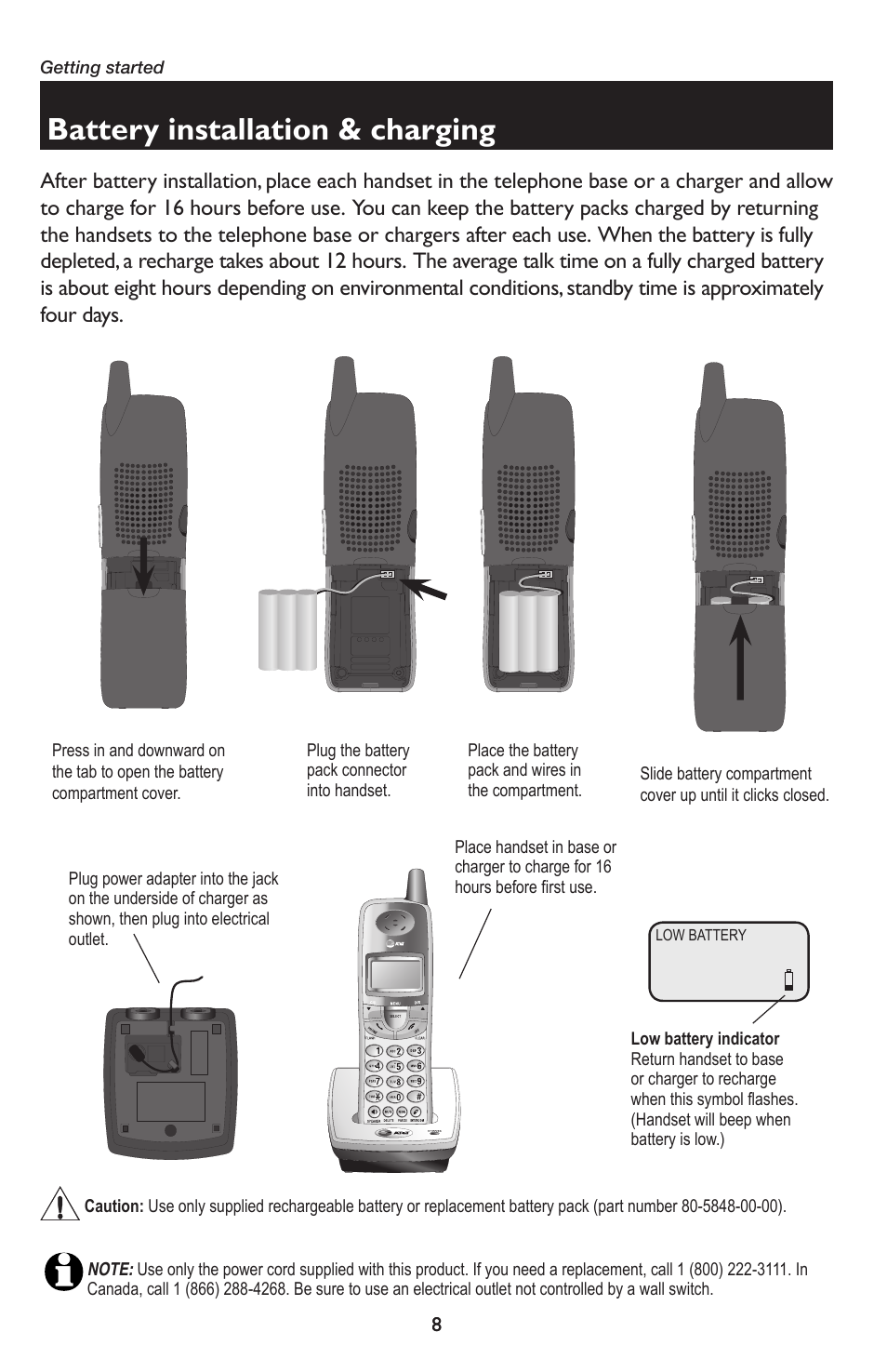 Battery installation & charging | AT&T E5934B User Manual | Page 12 / 64