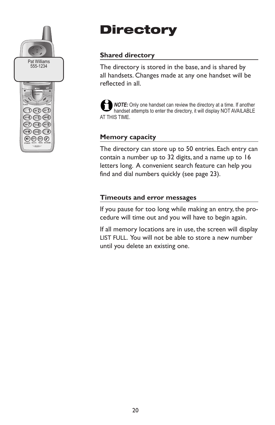 Directory | AT&T E5934B User Manual | Page 24 / 64