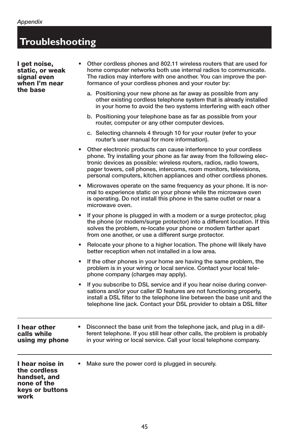 Troubleshooting | AT&T E5934B User Manual | Page 49 / 64