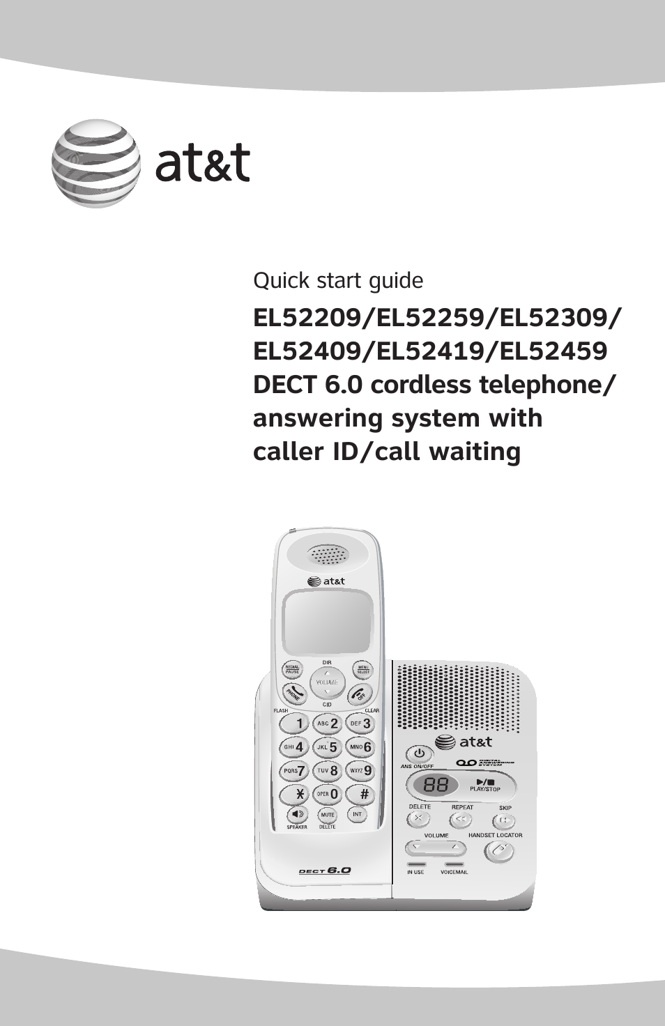 AT&T EL52309 User Manual | 8 pages